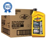 Pennzoil Ultra Platinum Full Synthetic 0W-40 Motor Oil, 1 Quart, Amber/brown. Fixed Price $80.99.