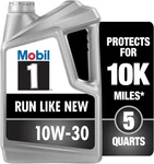 Mobil Advanced Full Synthetic Motor Oil 10W-30, 5 Quart. Fixed Price $57.87.