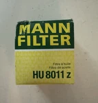 Mann Hu 8011 Z Engine Oil Filter Turbo Replacement Cartridge. Fixed Price $13.99.