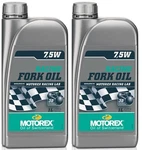 2 Bottles Motorex 7.5W Racing Fork Oil Low Friction Motorcycle 1L. Fixed Price $44.99.