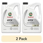 (2 Pack) Castrol Gtx 5W-20 Synthetic Blend Motor Oil, Quarts. Fixed Price $39.93.