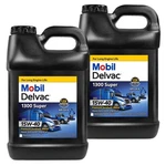 Mobil Delvac 1300 Super Syn Blend Diesel Oil 15W-40, Two 2.5 Gal. Fixed Price $134.39.