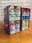 (4) Vintage Point Beer 6-PACK Case Carriers W/ Af Basebrau Flat Cans Stevens. Fixed Price $50.00.
