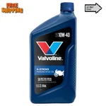 Valvoline 4-STROKE Motorcycle 10W-40 Oil Quart Qt, Gold. Fixed Price $9.99.