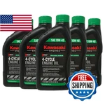 5-PACK Of Sae 10W40 4-CYCLE Engine Oil Compatible With Kawasaki Motors. Fixed Price $76.18.