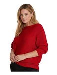 Ralph Lauren Sweater Top Women's Size Xl Red Boat Neck Holiday Shimmer. Fixed Price $39.99.