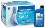 Chevron Supreme 5W-30 Synthetic Blend Motor Oil, Case Of 12 Quart Bottles. Fixed Price $74.58.