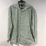 Express - Men's Green Striped Long Sleeve Button Down Shirt Large Cotton. Fixed Price $19.99.