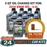 Fits: 2016 Bmw M5 4.4L 6,000 Mile Synthetic Oil & Filter Kit (5W-30). Fixed Price $116.95.