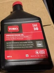 Pack - Toro 38916 Sae 30 Premium Engine Oil For Lawn Mower 18 Oz Bottle. Fixed Price $12.45.