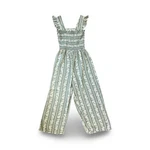 Inspired Hearts Green Floral Smocked Wide Leg Romper Jumpsuit Pants Small. Fixed Price $16.18.